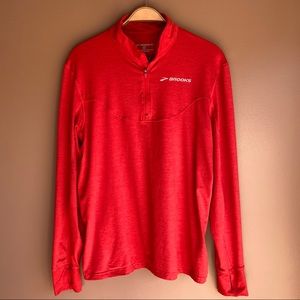 Brooks shoes running jogging 1/2 zip shirt jacket